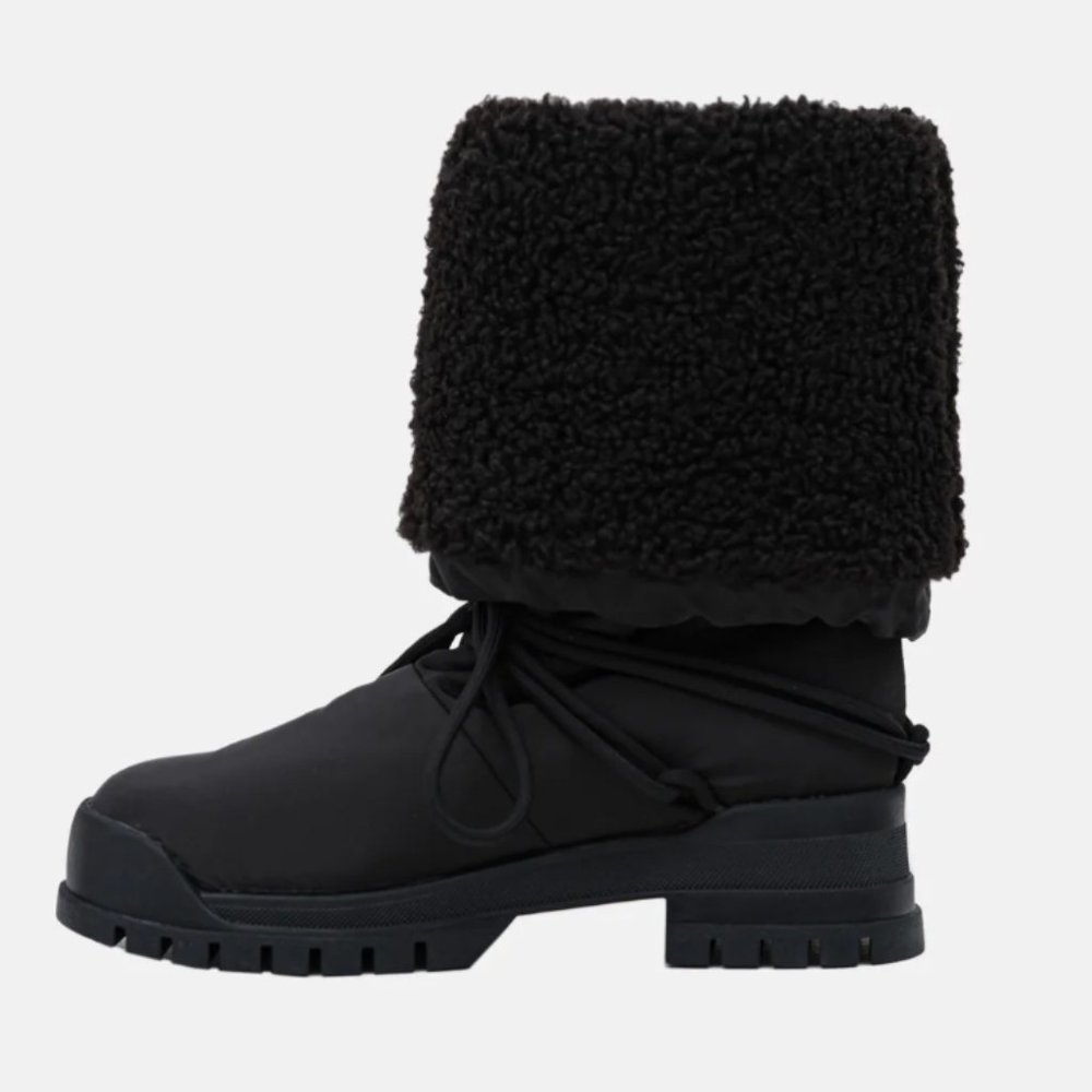 Source Unknown Black Puffer Long Boots - image 1